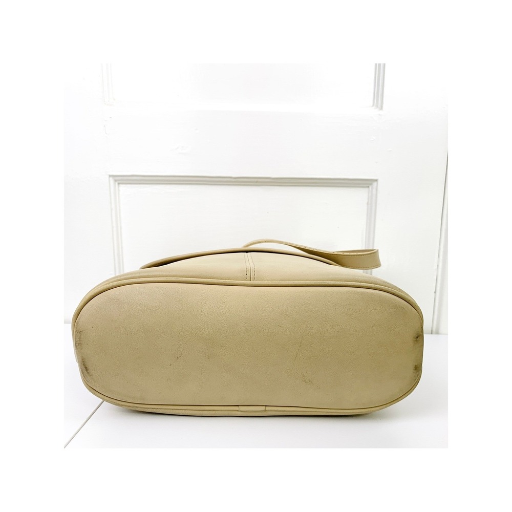 Vintage Coach Whitney Shoulder Bag Leather USA Bone White 4115 with Dust Bag - Picture 14 of 16